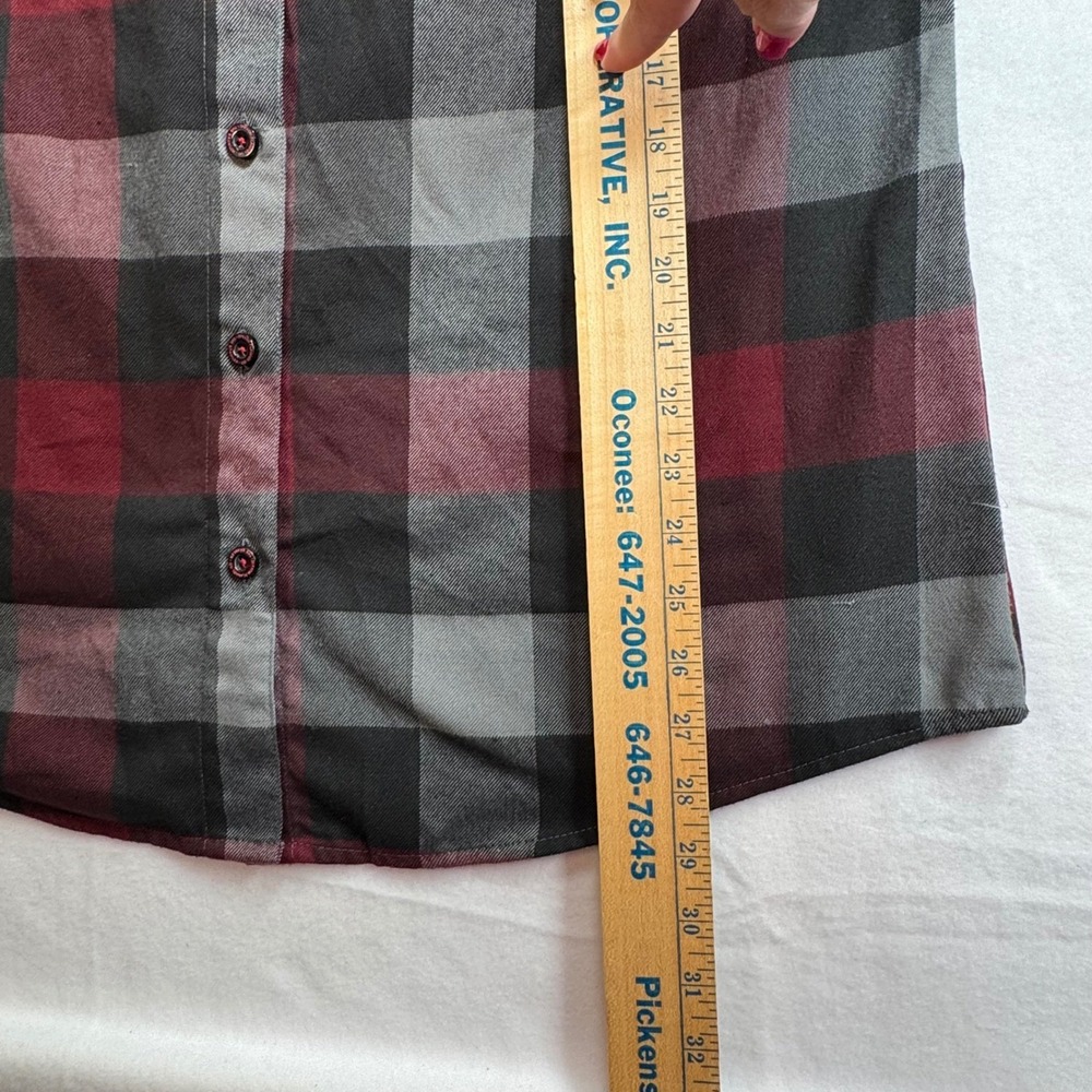 Dixxon Flannel Co The Brawler Womens XL Red Black Grey Plaid Button Up Shirt L/S - Picture 9 of 10